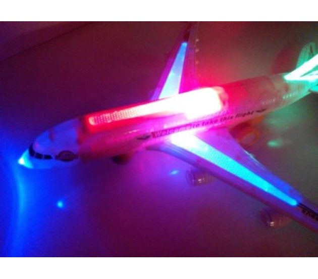 Toy airplane with sale lights